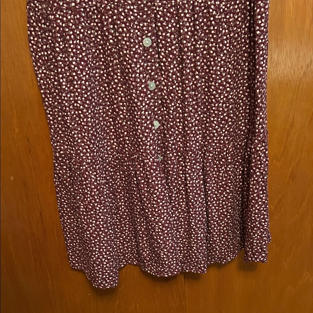 Arizona Jean Company Burgundy Floral Mini Dress - Picture 4 of 9